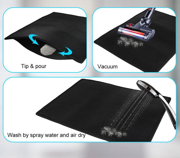 PurrMat — Honeycomb Double‑Layer Litter Mat