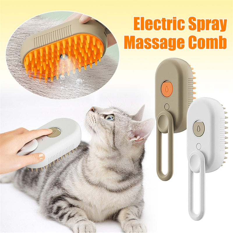 PawMist Grooming Brush — 3‑in‑1 Spray, Massage & Deshedding (Cats & Dogs)