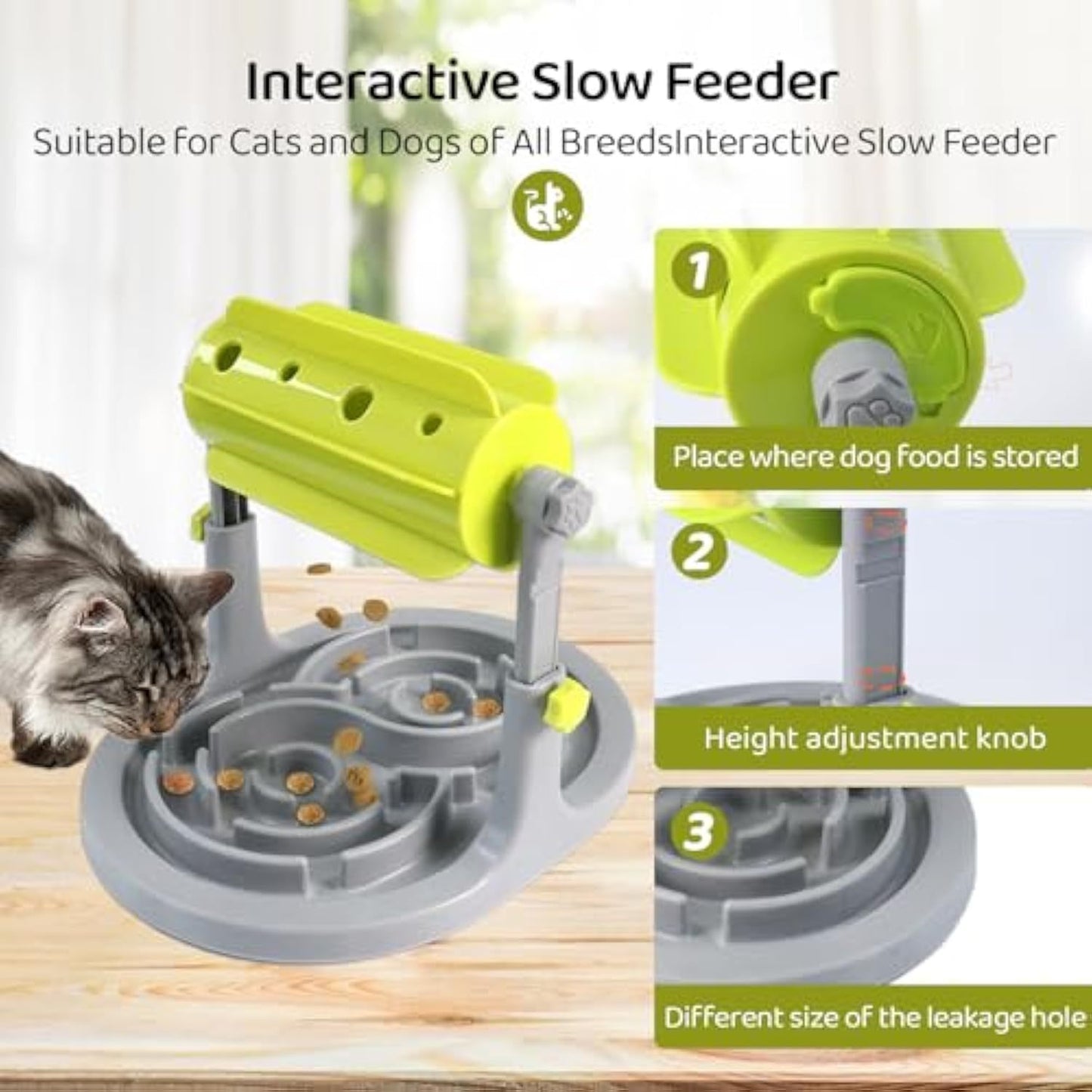 Adjustable Puzzle Slow Feeder for Cats & Dogs