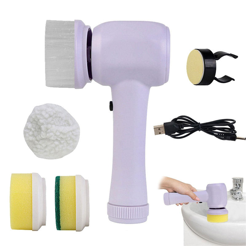 4-in-1 Cordless Electric Spin Scrubber - High-Power Handheld Cleaning Brush Set