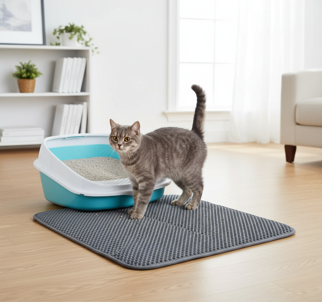 PurrMat — Honeycomb Double‑Layer Litter Mat
