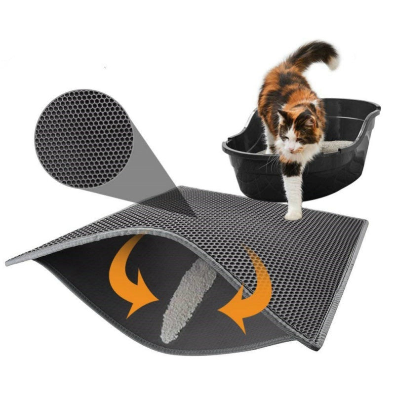 PurrMat — Honeycomb Double‑Layer Litter Mat
