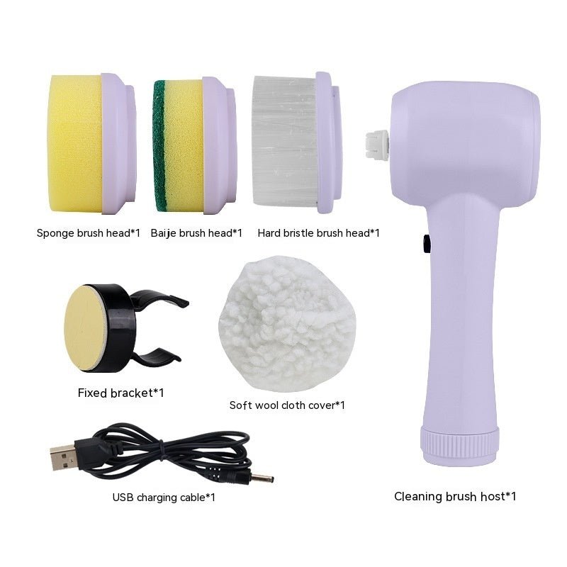 4-in-1 Cordless Electric Spin Scrubber - High-Power Handheld Cleaning Brush Set