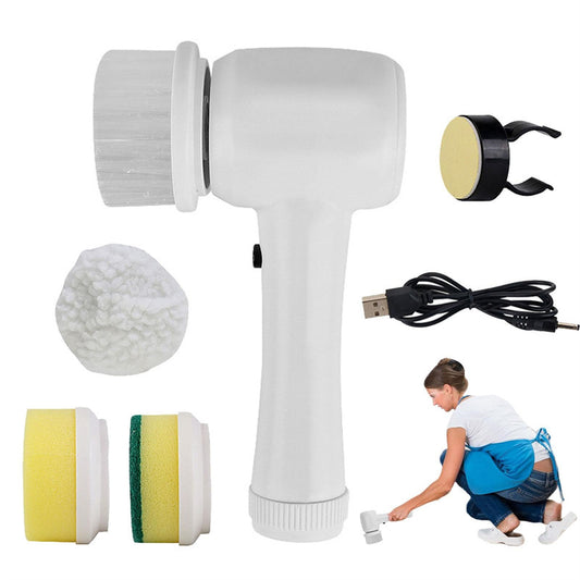 4-in-1 Cordless Electric Spin Scrubber - High-Power Handheld Cleaning Brush Set