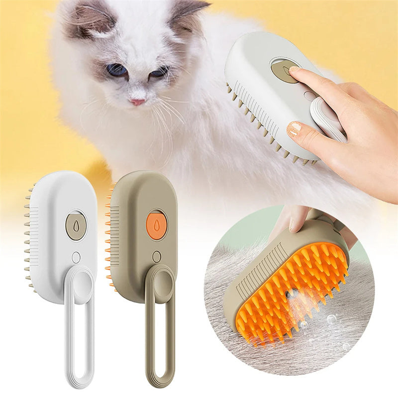 PawMist Grooming Brush — 3‑in‑1 Spray, Massage & Deshedding (Cats & Dogs)