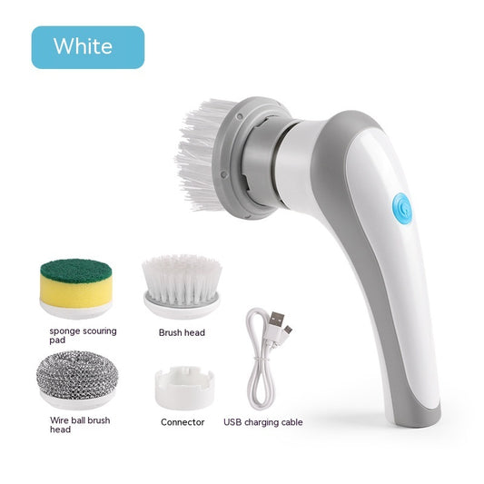 4-in-1 Cordless Electric Spin Scrubber - High-Power Handheld Cleaning Brush Set