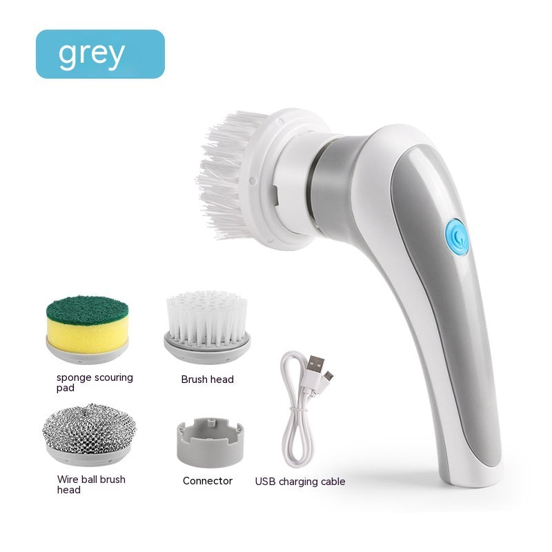 4-in-1 Cordless Electric Spin Scrubber - High-Power Handheld Cleaning Brush Set