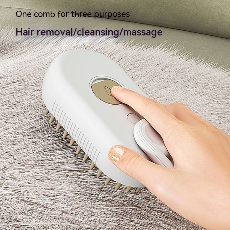 PawMist Grooming Brush — 3‑in‑1 Spray, Massage & Deshedding (Cats & Dogs)