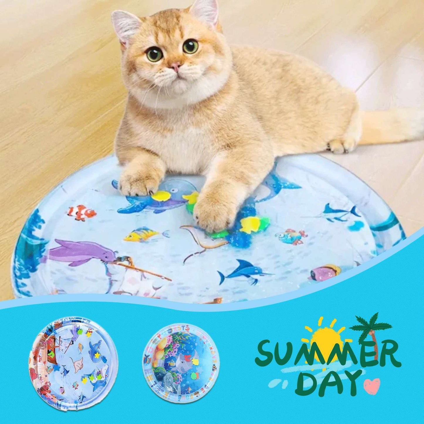 Summer Cooling Pet Water Bed for Dogs & Cats