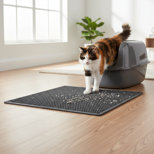 PurrMat — Honeycomb Double‑Layer Litter Mat